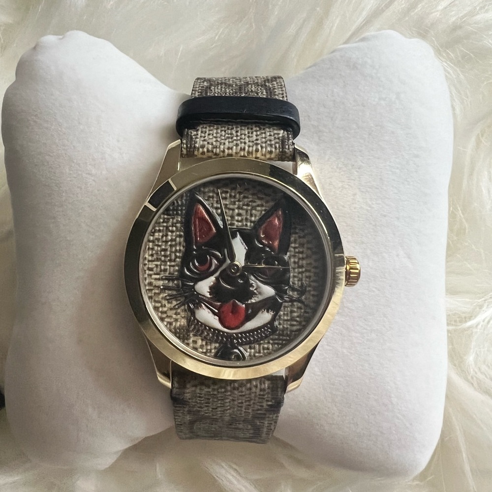 GUCCI Limied Edition Boston Terrier Watch Alessandro Michele’s dog Bosco 2018 - Picture 5 of 7